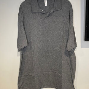 Jerzees Men’s SpotShield Jersey T Shirt Casual Polo Size XL Collar Gray